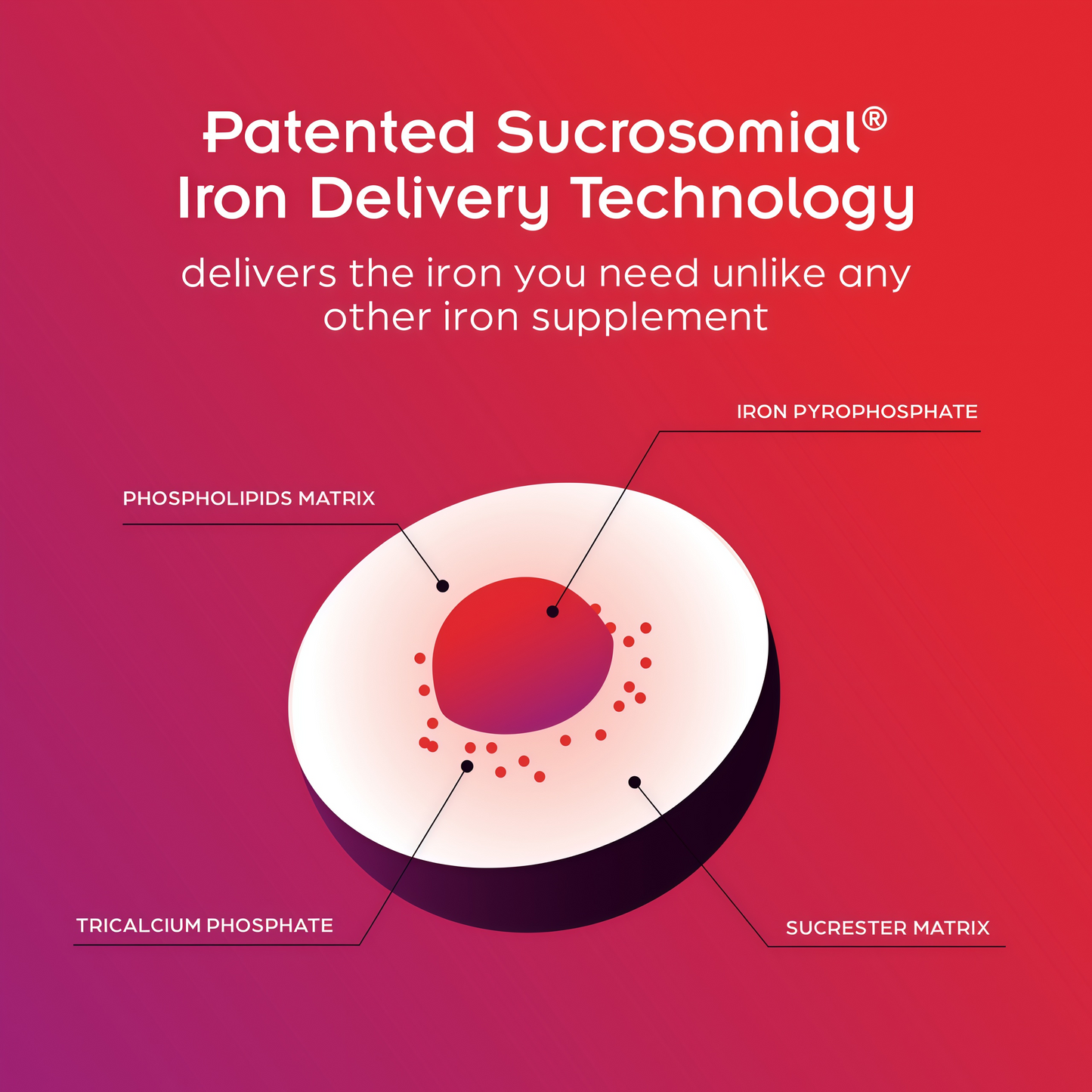 SiderAL Forte Sucrosomial Iron Supplement for Women and Men - Clinically Proven to Increase Levels without Side Effects, Gentle on Stomach, 7x Higher Absorption for Anemia & Energy, Vitamin C, 30ct